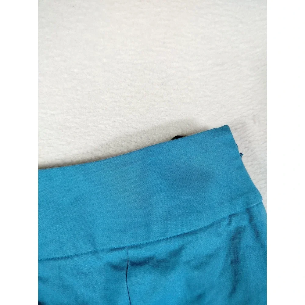 Lafayette 148 New‎ York Skirt Womens 4 Blue Stretch Cotton Pencil Knee Length